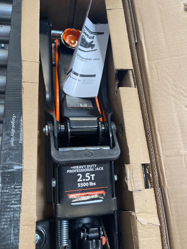 Photo 1 of AV Steel Floor Jack 2.5 Ton (5500 lbs), Low Profile Floor Jack with Single Piston Pump, Heavy Duty Steel Hydraulic Jack for Car, Jack for Car with Lifting Range 3.4'' to 14.6''