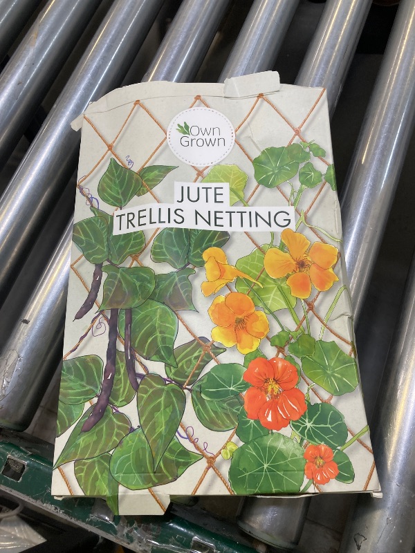 Photo 1 of Climbing Plant Support : 70x70in Natural Jute Garden Netting and Garden Trellis – Cucumber Trellis Netting – Green Bean Trellis – Tomato Plant Support – Plant Netting – OwnGrown Garden Plant Support