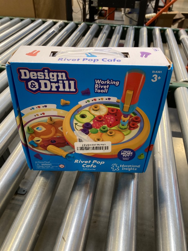Photo 1 of Educational Insights Design & Drill® Rivet Pop Cafe - Fine Motor STEM Toys, Montessori Learning Toys, Gift for Ages 3+