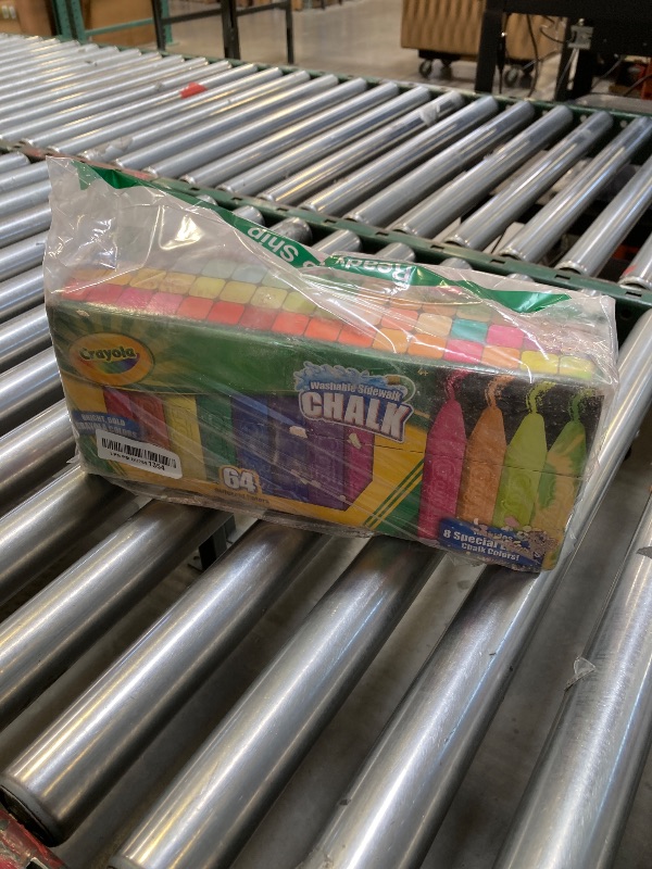 Photo 1 of Crayola Ultimate Washable Chalk Collection (64ct), Bulk Sidewalk Chalk, Outdoor Chalk for Kids, Anti-Roll Sticks, School Supplies
