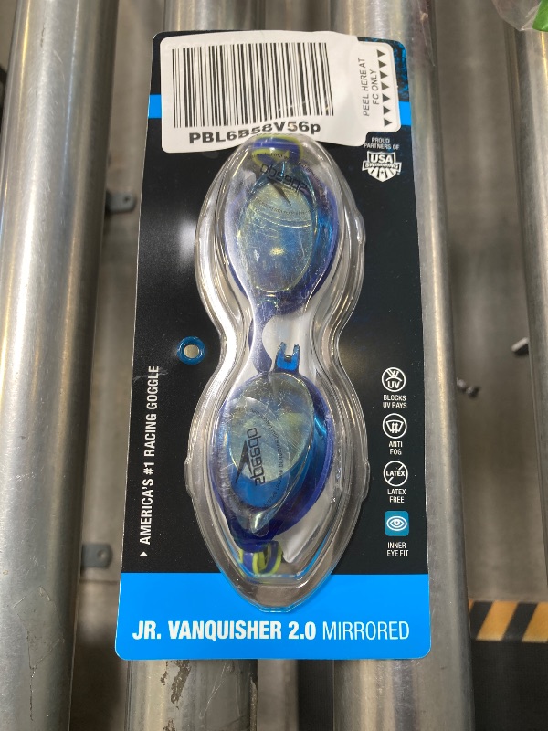 Photo 1 of Speedo Unisex-Child Swim Goggles Vanquisher 2.0 Junior, Mirrored Blue