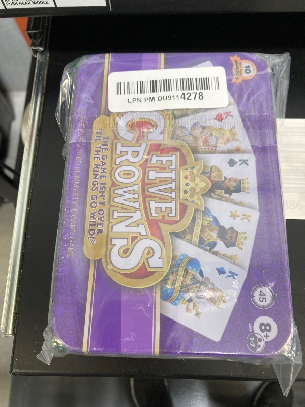 Photo 1 of PlayMonster Five Crowns Collectible Tin – Card Game for Kids and Adults, Family Game Night, The Game isn’t Over Until the Kings Go Wild!, 5 Suited Rummy Style Card Game, 1-7 Players, Ages 8+