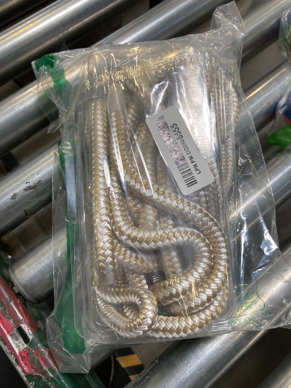 Photo 1 of SEACHOICE Double-Braid Nylon Dock Line 1/2" x 20' 40241 Gold/White
