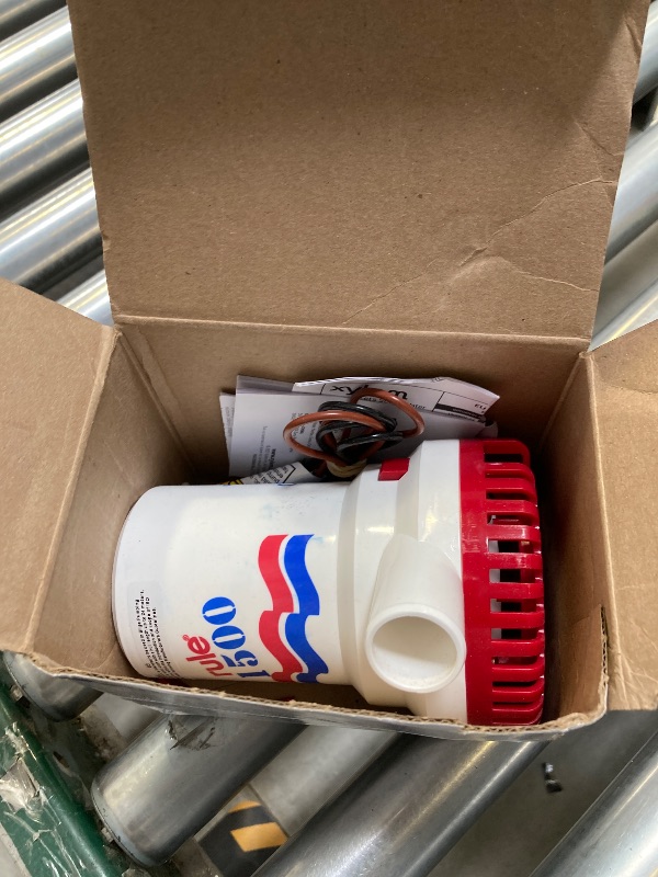 Photo 1 of Rule High-Performance 1500GPH, 24 Volt Water Pump for Boats - Bilge Pump with Pressure Switch, Submersible Pump, and Float Switch - Ideal for Marine Accessories, Boating supplies, and Bilge Pumps