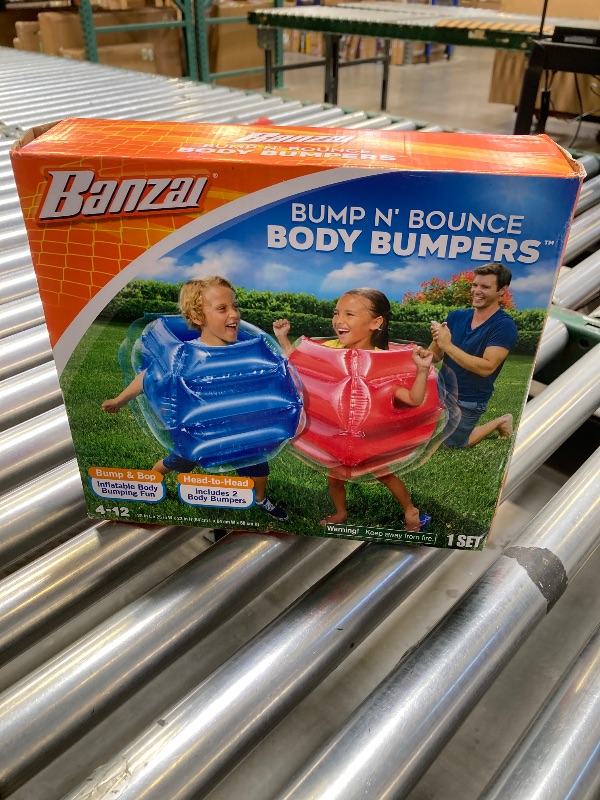 Photo 1 of BANZAI: Bump N' Bounce Body Bumpers, A Game of Bumping & Bopping, 2 Bumpers Included in Red & Blue, Fun & Safe Cushion Inflatable Surface, for Ages 4 and up
