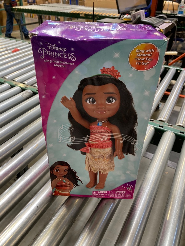 Photo 1 of Disney Princess Moana Doll Sing & Shimmer Toddler Doll, Sings How Far I'll Go [Amazon Exclusive], Blue