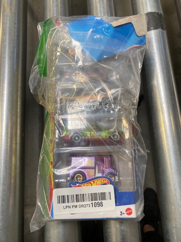 Photo 1 of Hot Wheels 1:64 Scale Die-Cast Toy Cars 5-Pack, Set of 5 Toy Race Cars, Hot Rods, Character Cars, Rescue or Pick-Up Trucks (Styles May Vary)
