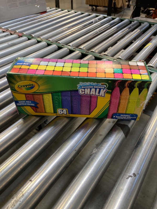 Photo 1 of Crayola Ultimate Washable Chalk Collection (64ct), Bulk Sidewalk Chalk, Outdoor Chalk for Kids, Anti-Roll Sticks, School Supplies