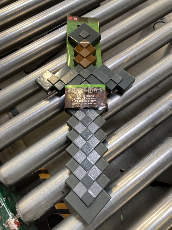 Photo 1 of Mattel Minecraft Role-Play Battle Toy Accessory Collection with Pixelated Design, Stone Sword