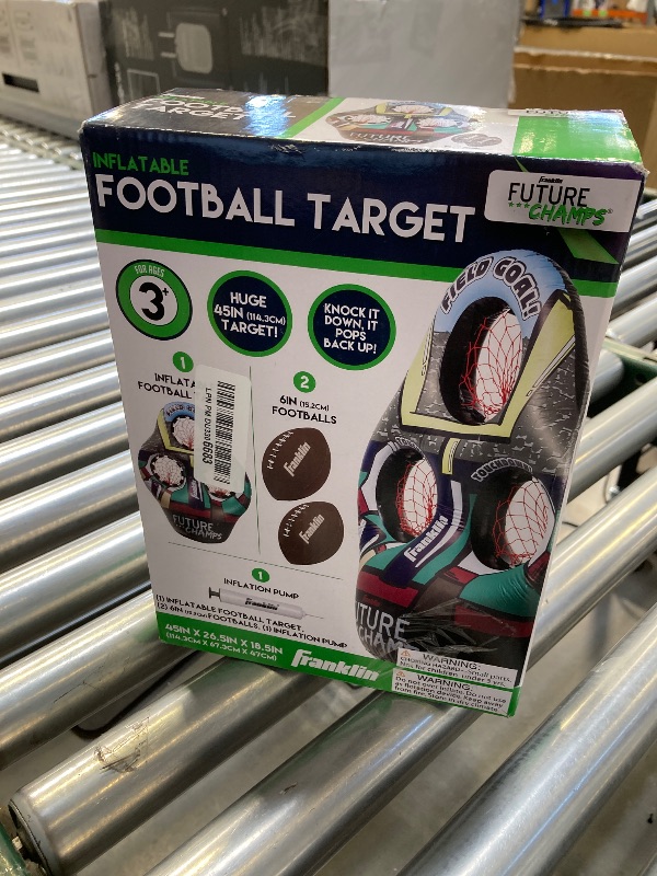 Photo 1 of Franklin Sports Kids Football Target Toss Game - Inflatable Football Throwing Target Toy with Soft Mini Footballs - Fun Kids Football Toy Toss Game - Inflatable Indoor + Outdoor Sports Game