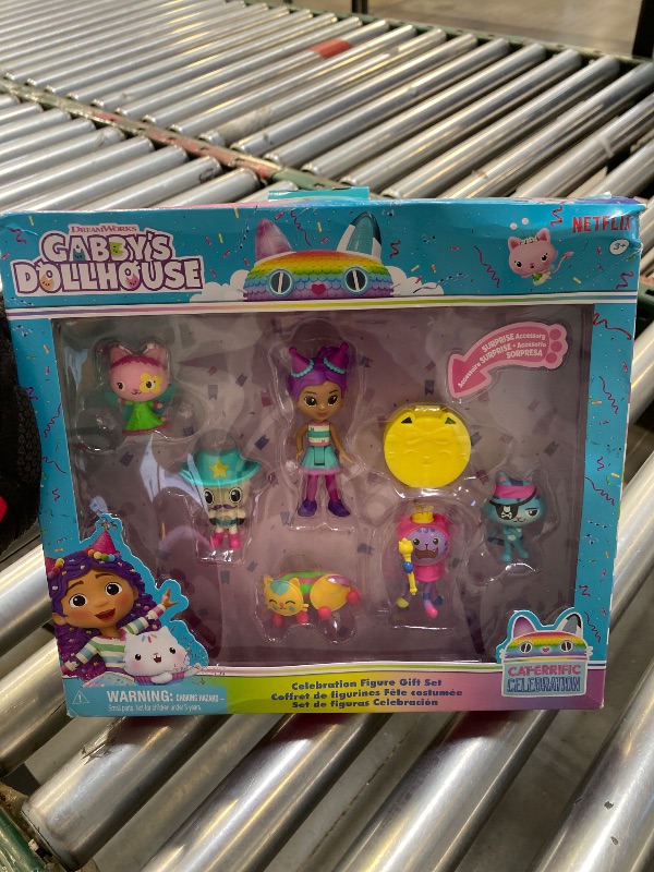 Photo 1 of Gabby's Dollhouse, Celebration Themed Figures with Gabby Girl, 5 Cat Toy Figures, Surprise Toys & Dollhouse Accessories, Kids Toys for Girls & Boys 3+