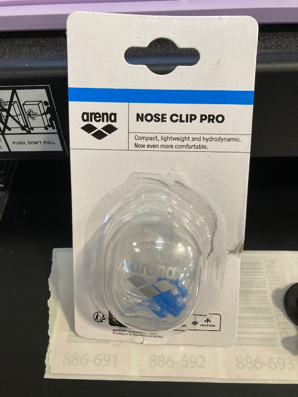 Photo 1 of ARENA Swimming Nose Clip Pro II Nose Plug for Competitive Swimmers Swim Accessories, Soft Pads, PVC Free, Navy/Blue, One Size