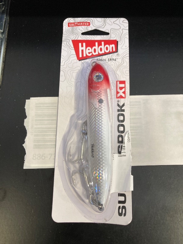 Photo 1 of Heddon Super Spook Topwater Fishing Lure for Saltwater and Freshwater, Red Head Flash, Saltwater Super Spook XT (1 oz)