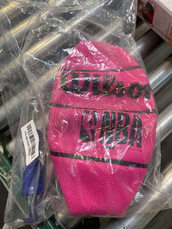 Photo 1 of WILSON NBA DRV Outdoor Basketball with Pump - Pink, Size 7-29.5"