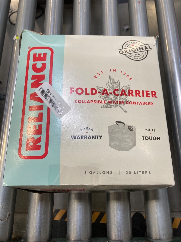 Photo 1 of Reliance Products Fold-A-Carrier 5 Gallon Collapsible Water Container