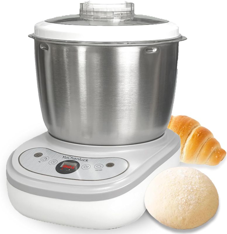 Photo 1 of Dough Mixer 7L Large Capacity Electric Dough Maker with Ferment Function for Baking Bread Dough&Pizza Dough - Dough whisk 304 Stainless Steel Blender Add water/seasoning with Top Small Window
