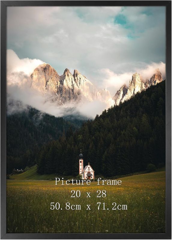 Photo 1 of Giftgarden 20x28 Poster Picture Frame Black, Textured Aluminum Frame 28x20 for Wall Display, Single