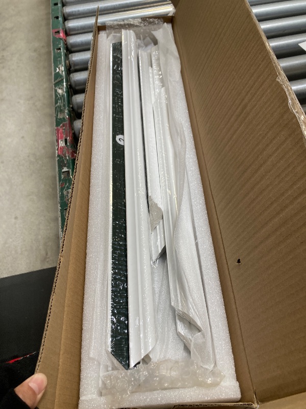 Photo 1 of Premade Accent Wall Molding Kit, Ready-to-Assemble Wainscoting Panels, Pre-Cut Chair Rail Moulding Trim for Home Décor 16" And 20"
