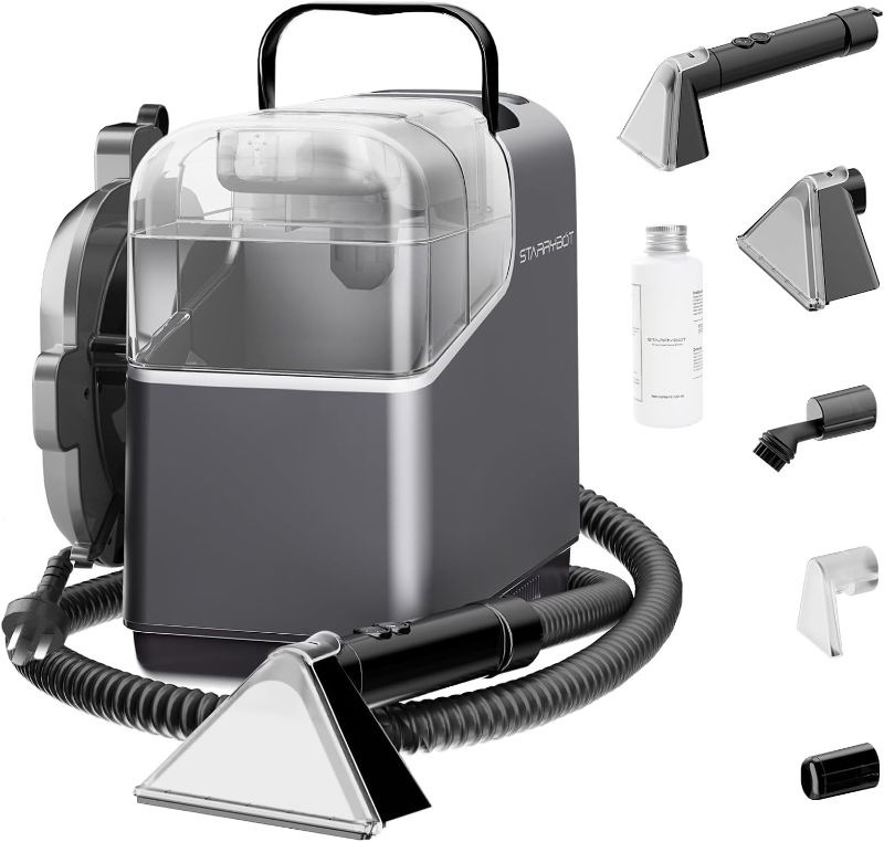 Photo 1 of Starrybot Portable Carpet & Upholstery Cleaning Machine, Powerful Suction with Multipurpose Tools, Compact Pet Stain Remover and Deodorizer
