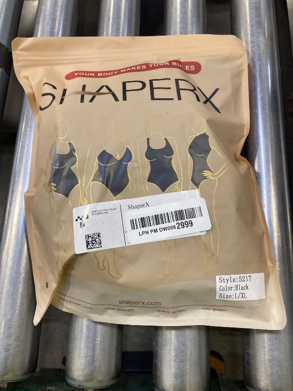 Photo 1 of SHAPERX Strapless Shortie Bodysuit for Women Tummy Control Shapewear Seamless Sculpt Body Shaper with Removable Straps,SZ5217-Black-L/XL