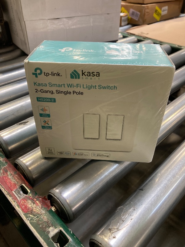 Photo 1 of Kasa Smart Switch 2-Gang HS200-2, Single Pole,Neutral Wire Required, 2.4GHz Wi-Fi Light Switch Compatible with Alexa and Google Home, UL Certified, No Hub Required, White
