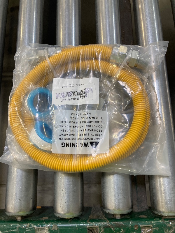 Photo 1 of 48" Gas Dryer Hose Kit,Stainless Steel Stove Gas Line with Connector 1/2" MIP 1/2"FIP 3/4"MIP Fitting,5/8" OD(1/2" ID) Gas Connector Kit for Stove,Gas Stove, Dryer,Water Heater-by MIFLUS