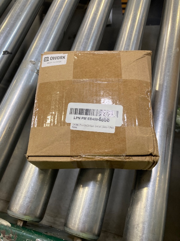 Photo 1 of QWORK L-Track Double Stud Tie Down Fitting with Pear Link, to Create Instant Tie-Down Anchor Points, by Work with L Track Rails in Your Truck, Or Trailer, Working Load Limit of 1,666lbs 10 Pack