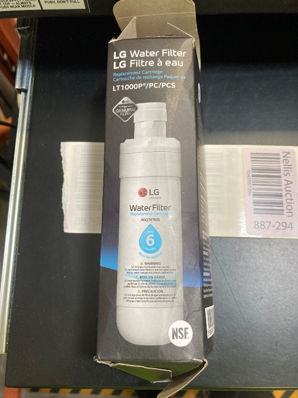Photo 1 of LG LT1000P - 6 Month / 200 Gallon Capacity Replacement Refrigerator Water Filter (NSF42, NSF53, and NSF401) ADQ74793501, ADQ75795105, AGF80300704, or AGF80300705 White