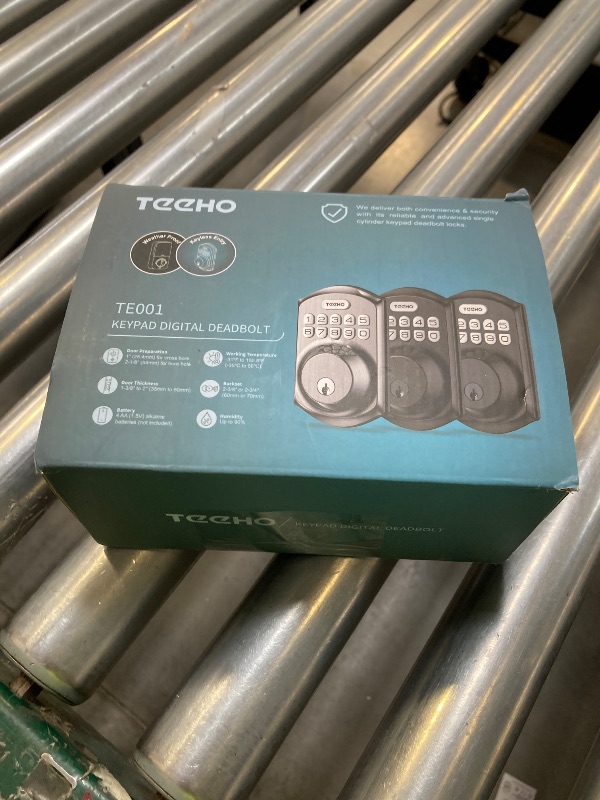 Photo 1 of TEEHO TE001 Keyless Entry Door Lock with Keypad - Smart Deadbolt Lock for Front Door with 2 Keys - Auto Lock - Easy Installation - Oil-Rubbed Bronze