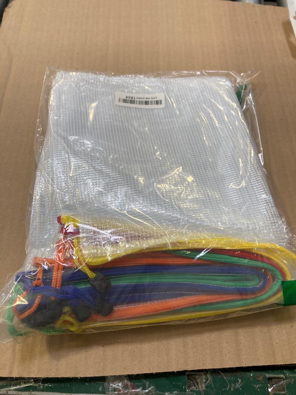 Photo 1 of 10 Pack Mesh Zipper Pouch Bags A3-12x18 - Plastic Zipper Pouches for Organizing - Board Game Bags - Puzzle Organizer Bag - Large Zippered Pouch Bag - Mesh Pouches with Zippered - Puzzle Storage