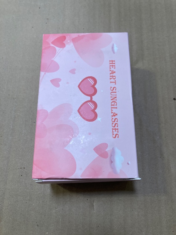 Photo 1 of LYMOJOR 12 Pairs Red Heart Sunglasses for Women, Candy Color Rimless Fun Heart Glasses for Women Party Favors