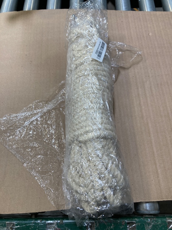 Photo 1 of Natural Cotton Rope (1/2inches x 50ft), 3-Strand Twisted Cotton Rope, Natural Thick White Rope, Soft Rope Cord Craft Rope for DIY Crafts Decoration Pet Toys, Indoor & Outdoor Use