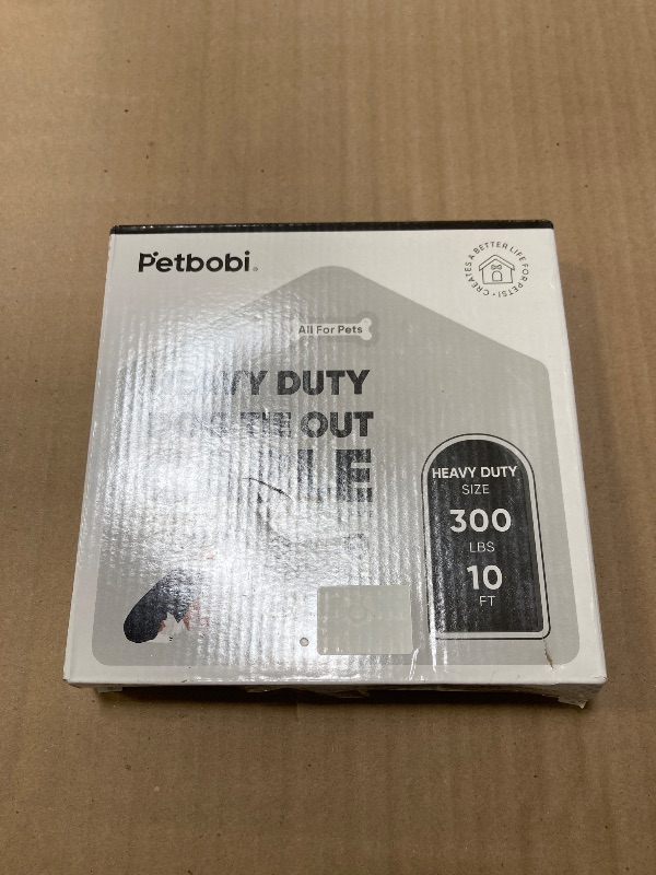 Photo 1 of Petbobi Heavy-Duty Dog Tie-Out Cable - 10FT Extra Strong Wire Cable for Large Pets Up to 300Lbs, Rust Proof Dogs Leash with Carabiners and 360° Swivel, Pet Leads for Yard Camping Outside, Black