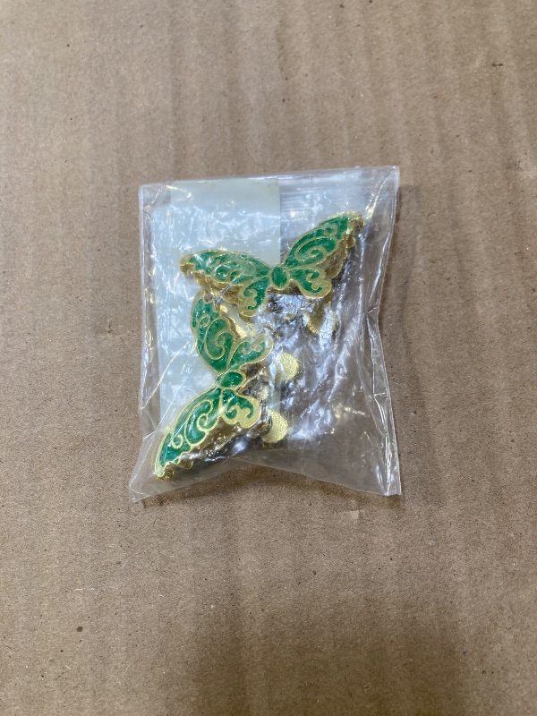 Photo 1 of 2PCS OEAYA Metal Butterfly Binder Clips 2Inch Zinc Alloy Paper Clamps Clips Large Binder Clips for Office Supplies (Green)
