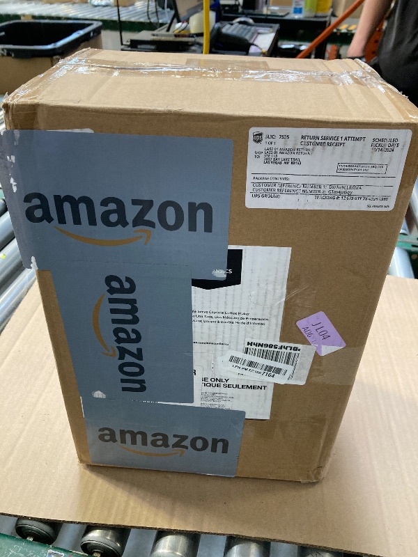 Photo 1 of Amazon Basics Single Serve Coffee Maker K-Cup, 14 Oz, Black & Stainless Steel Machine, 5.98"D x 9.44"W x 14.17"H
