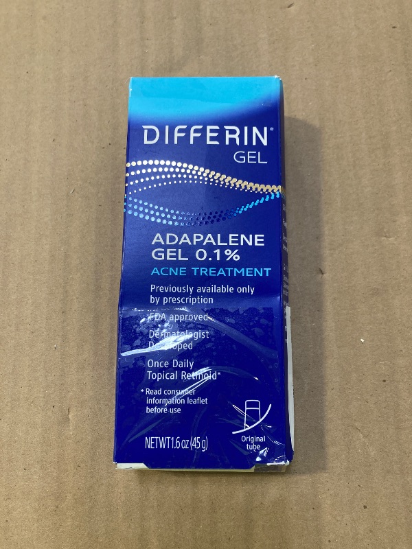 Photo 1 of Differin Acne Treatment Gel, 180 Day Supply, Retinoid Treatment for Face with 0.1% Adapalene, Gentle Skin Care for Acne Prone Sensitive Skin, 45g Tube, Pack of 1 (Packaging May Vary)
