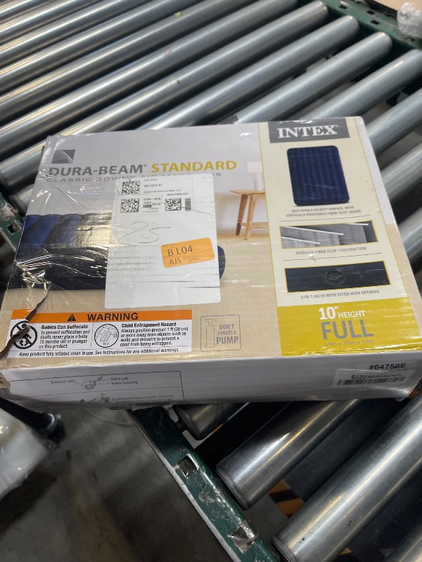 Photo 1 of Intex 64758E Dura-Beam Standard Downy Air Mattress: Fiber-Tech, Full Size, 10in Bed Height, 600lb Weight Capacity, Pump Sold Separately