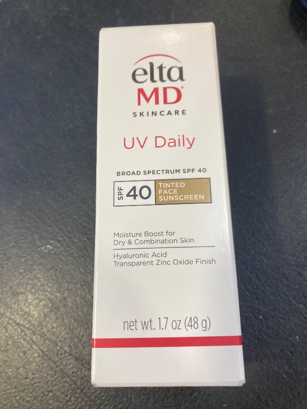 Photo 1 of EltaMD UV Daily Tinted SPF 40 Face Sunscreen Moisturizer with Zinc Oxide, Tinted Daily Face Moisturizer with SPF, Sunscreen for Dry Skin,1.7 oz Pump