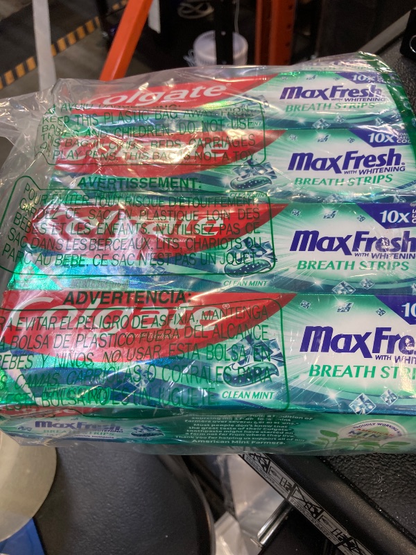 Photo 1 of Colgate Max Fresh Whitening Toothpaste with Mini Strips, Clean Mint Toothpaste for Bad Breath, Helps Fight Cavities, Whitens Teeth, and Freshens Breath, 6.3 Ounce (Pack of 4)