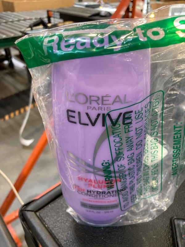 Photo 1 of L'Oreal Paris Elvive Hyaluron Plump Hydrating Conditioner for Dehydrated, Dry Hair Infused with Hyaluronic Acid Care Complex, Paraben-Free, 12.6 Fl Oz