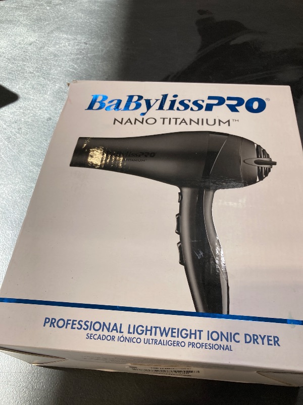 Photo 1 of BaBylissPRO Nano Tianium Limited Edition Black and Blue Professional Ionic Hair Dryer