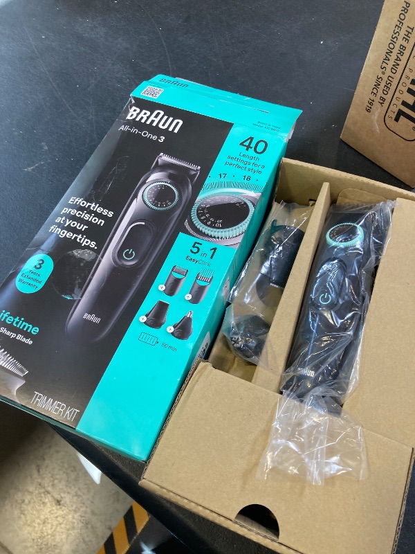 Photo 1 of Braun All-In-One Style Kit Series 3 3450, 5-in-1 Trimmer for Men with Beard Trimmer, Ear & Nose Trimmer, Hair Clippers & More, Ultra-Sharp Blade, 40 Length Settings and Washable
