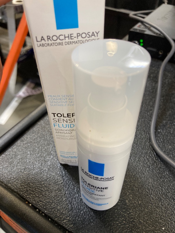 Photo 1 of La Roche-Posay Toleriane Sensitive Fluide Protective Moisturizer, Lightweight Oil-Free Face Moisturizer, For Sensitive Skin