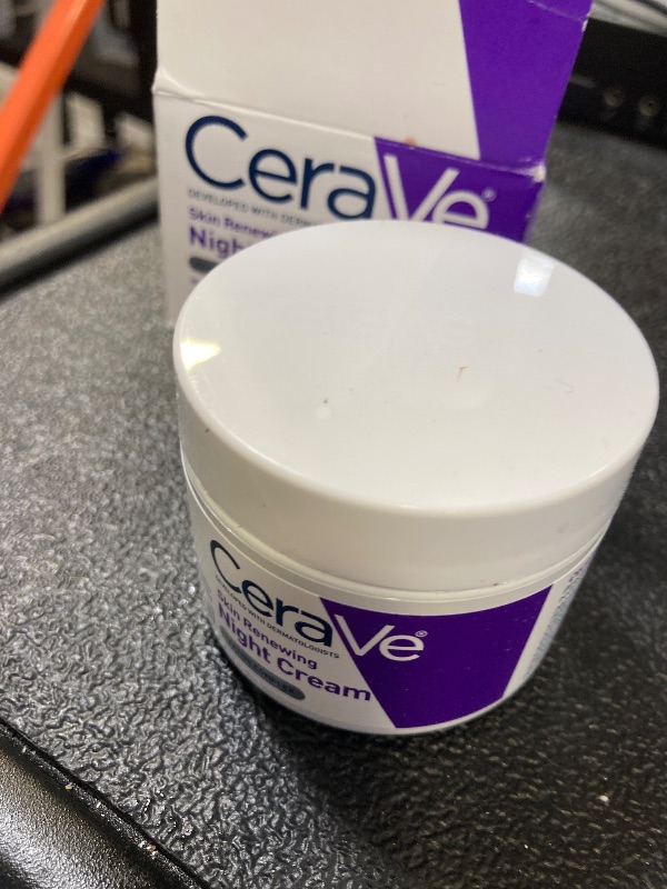 Photo 1 of CeraVe Skin Renewing Night Cream, Niacinamide, Peptide Complex, and Hyaluronic Acid Moisturizer for Face, 1.7 Ounce, Packaging may Vary