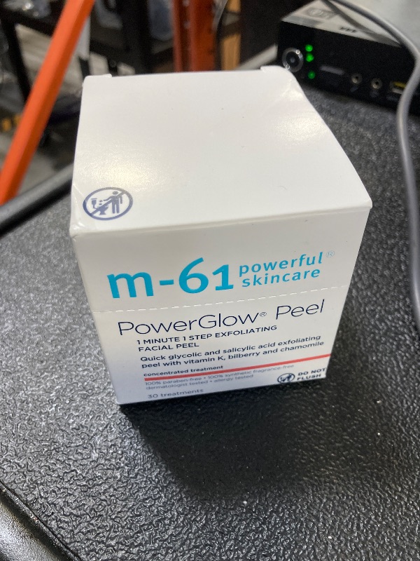 Photo 1 of m-61 PowerGlow Peel | Exfoliating Facial Peel With Glycolic, Salicylic Acid. 1 Minute, 1 Step - 30 Treatments