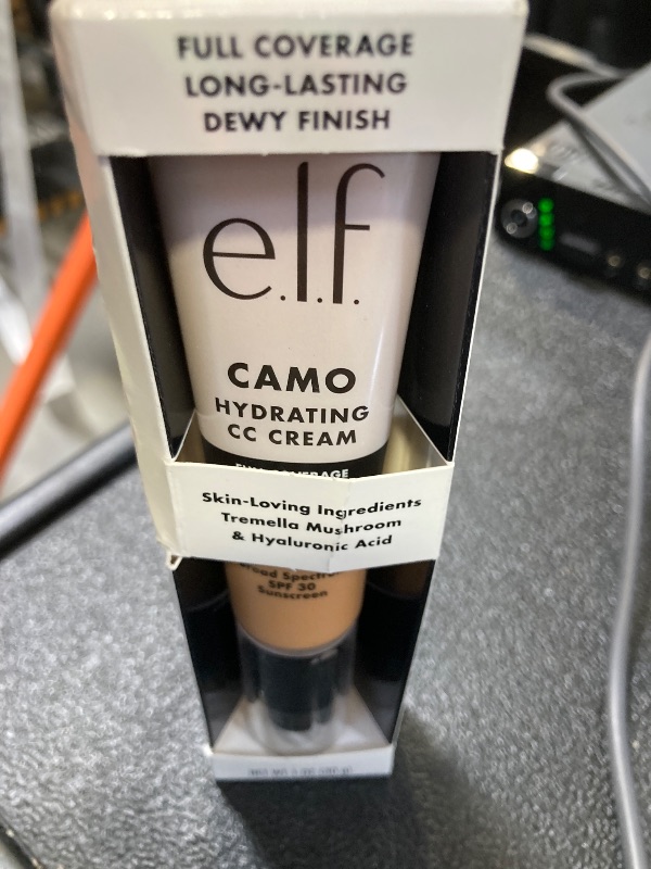 Photo 1 of e.l.f. Hydrating Camo CC Cream, SPF 30, Color Correcting Full Coverage Foundation For A Dewy Finish, Vegan & Cruelty-Free, Medium 350 W