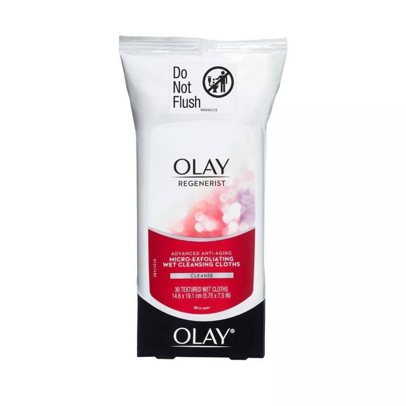 Photo 1 of Olay Regenerist Micro-Exfoliating Wet Cleansing Cloths, Multicolor, 30 Count