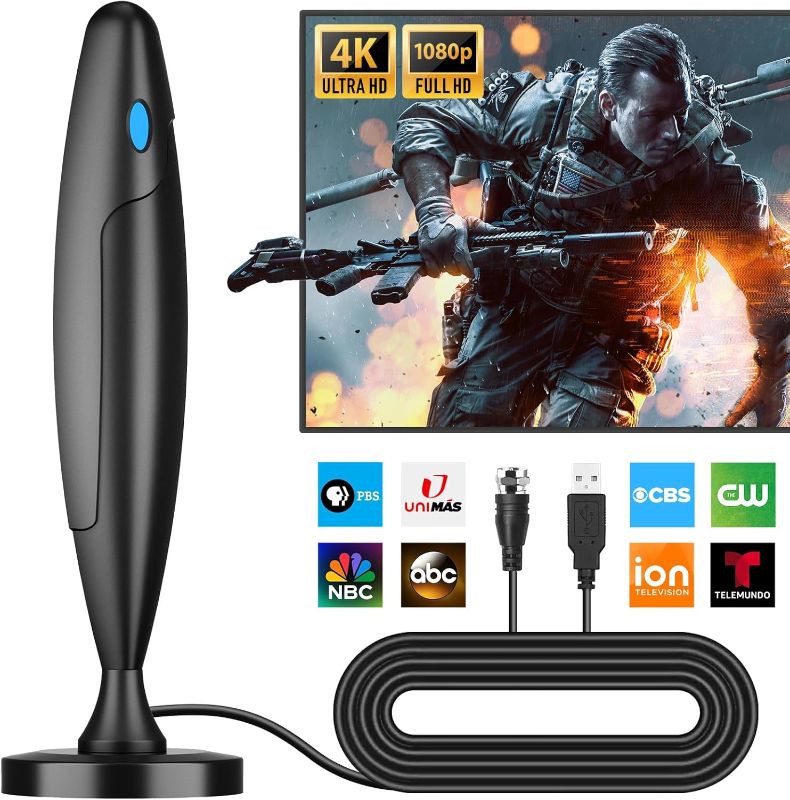 Photo 1 of TV Antenna Indoor,Antenna for Smart TV for Long Range Reception and All Smart/Old TVs, HD Digital Antenna with Amplifier Signal Booster for Local Channels,Supports 4K 1080p