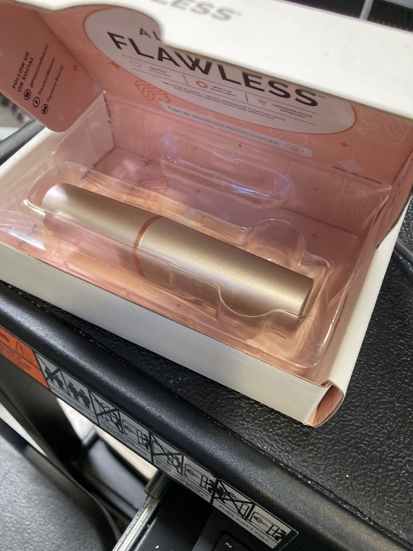 Photo 1 of Finishing Touch Flawless Facial Hair Remover for Women, Rose Gold Electric Face Razor with LED Light, Recyclable Packaging