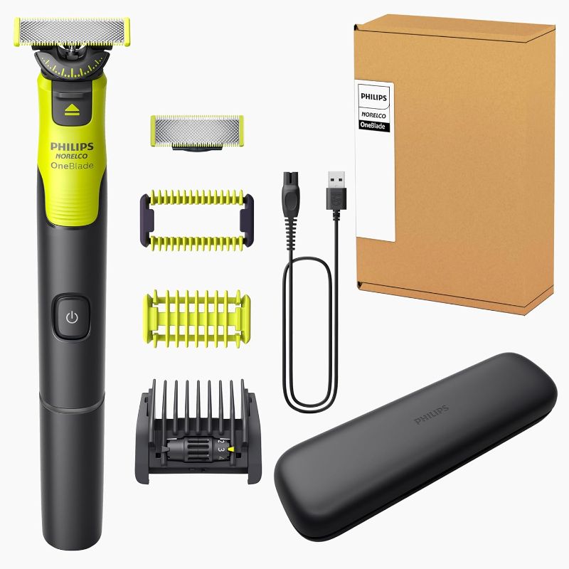 Photo 1 of Philips Norelco OneBlade 360 Hybrid Face, Electric Beard Trimmer and Shaver, with 360 Blade Technology, 1x 360 Blade for Face, 5in1 Adjustable Comb, Model QP2724/90